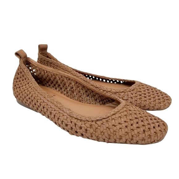 Joie Women's Leather Woven Ballet Flats Brown Size 9 - Picture 1 of 8